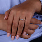0.50 to 1.50 CT Oval Lab Grown Diamond Muse Engagement Ring