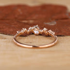 Emerald and Pear Cut Lab Grown Diamond Engagement Ring for Her