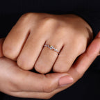 Emerald and Pear Cut Lab Grown Diamond Engagement Ring for Her