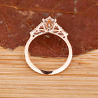 1 - 2 CT Marquise Shaped Diamond Ring with Marquise Side Stone