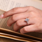 1 - 2 CT Marquise Shaped Diamond Ring with Marquise Side Stone