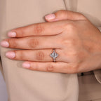 1 - 2 CT Marquise Shaped Diamond Ring with Marquise Side Stone