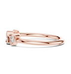 Four Stone Diamond Promise Ring in Sterling Silver