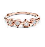 Four Stone Diamond Promise Ring in Sterling Silver