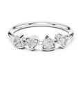 Four Stone Diamond Promise Ring in Sterling Silver