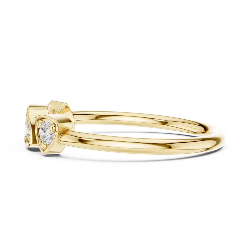 Four Stone Diamond Promise Ring in Sterling Silver