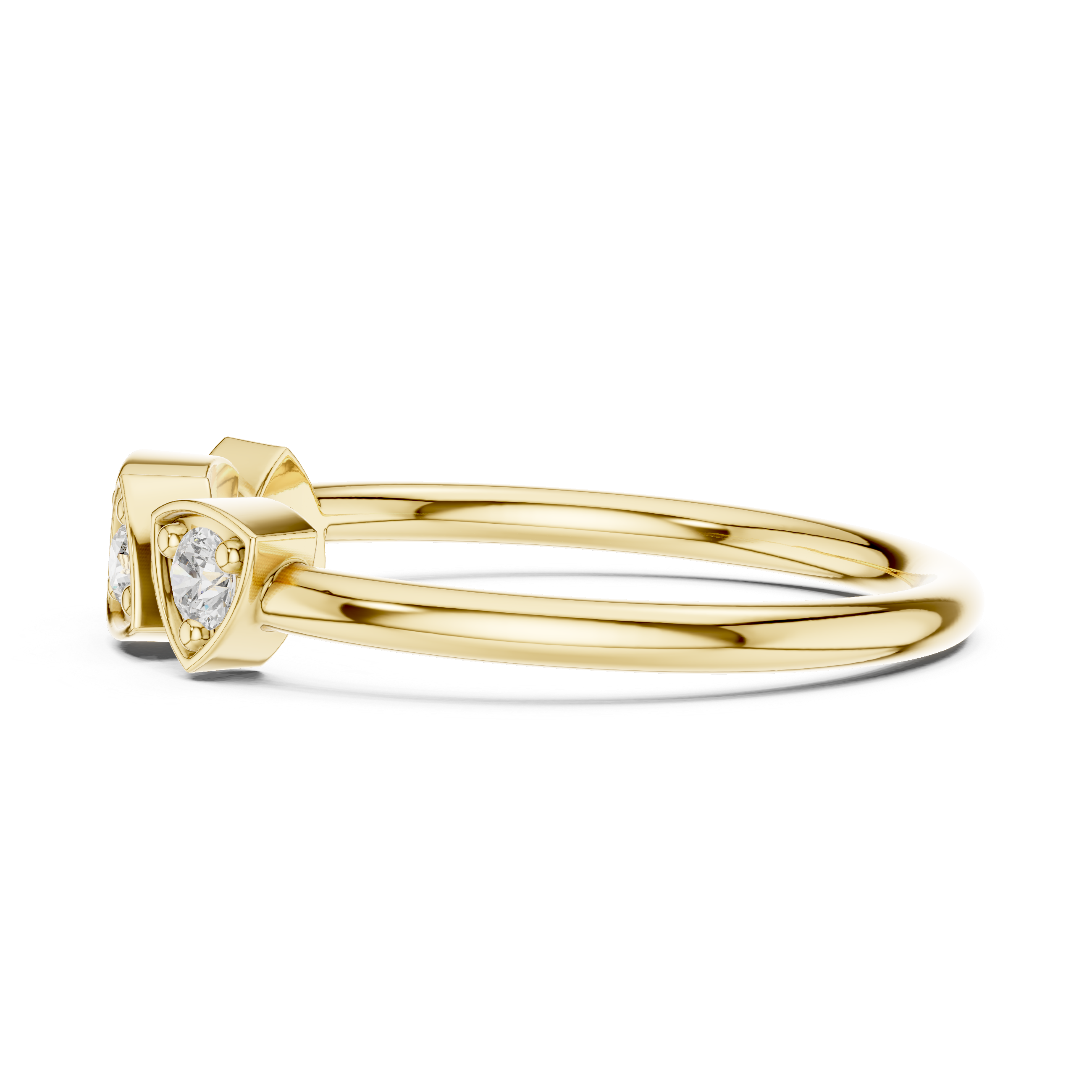 Four Stone Diamond Promise Ring in Sterling Silver