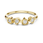 Four Stone Diamond Promise Ring in Sterling Silver