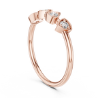 Four Stone Diamond Promise Ring in Sterling Silver