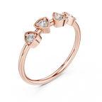 Four Stone Diamond Promise Ring in Sterling Silver