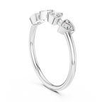 Four Stone Diamond Promise Ring in Sterling Silver