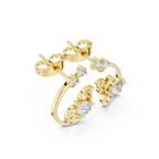 Pear Diamond Nature-Inspired Stud Earrings