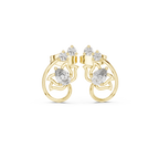 Pear Diamond Nature-Inspired Stud Earrings