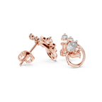Pear Diamond Nature-Inspired Stud Earrings