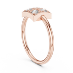Four Stone Diamond Cluster Ring in Sterling Silver