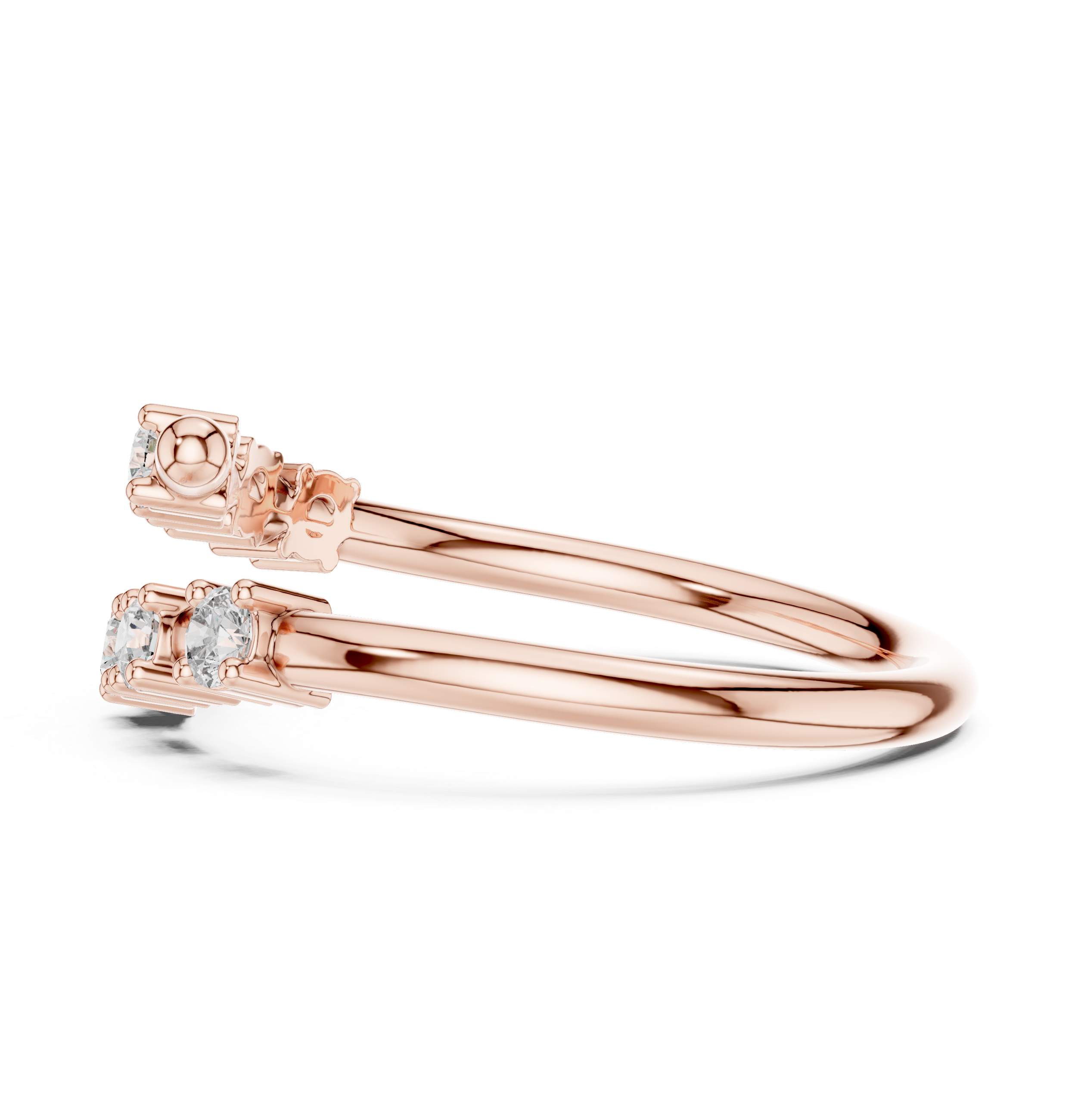 Six Stone Diamond Band Ring in Sterling Silver