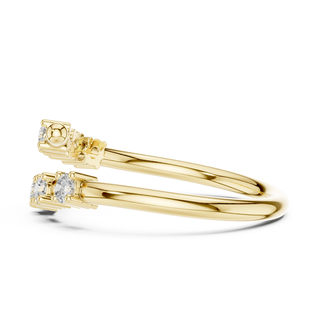 Six Stone Diamond Band Ring in Sterling Silver