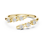 Six Stone Diamond Band Ring in Sterling Silver