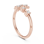 Six Stone Diamond Band Ring in Sterling Silver