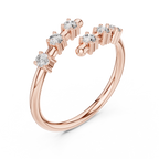 Six Stone Diamond Band Ring in Sterling Silver