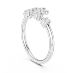 Six Stone Diamond Band Ring in Sterling Silver