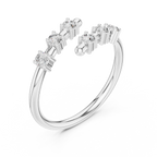 Six Stone Diamond Band Ring in Sterling Silver