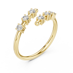 Six Stone Diamond Band Ring in Sterling Silver