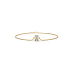 Emerald Cut Solitaire Diamond Bracelet