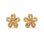 Open Floral Diamond Stud Earrings