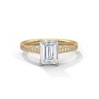 Radiant Cut Diamond Pavé Engagement Ring