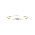 Marquise Cut Solitaire Diamond Bracelet