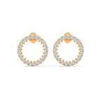 Diamond Circle Stud Earrings