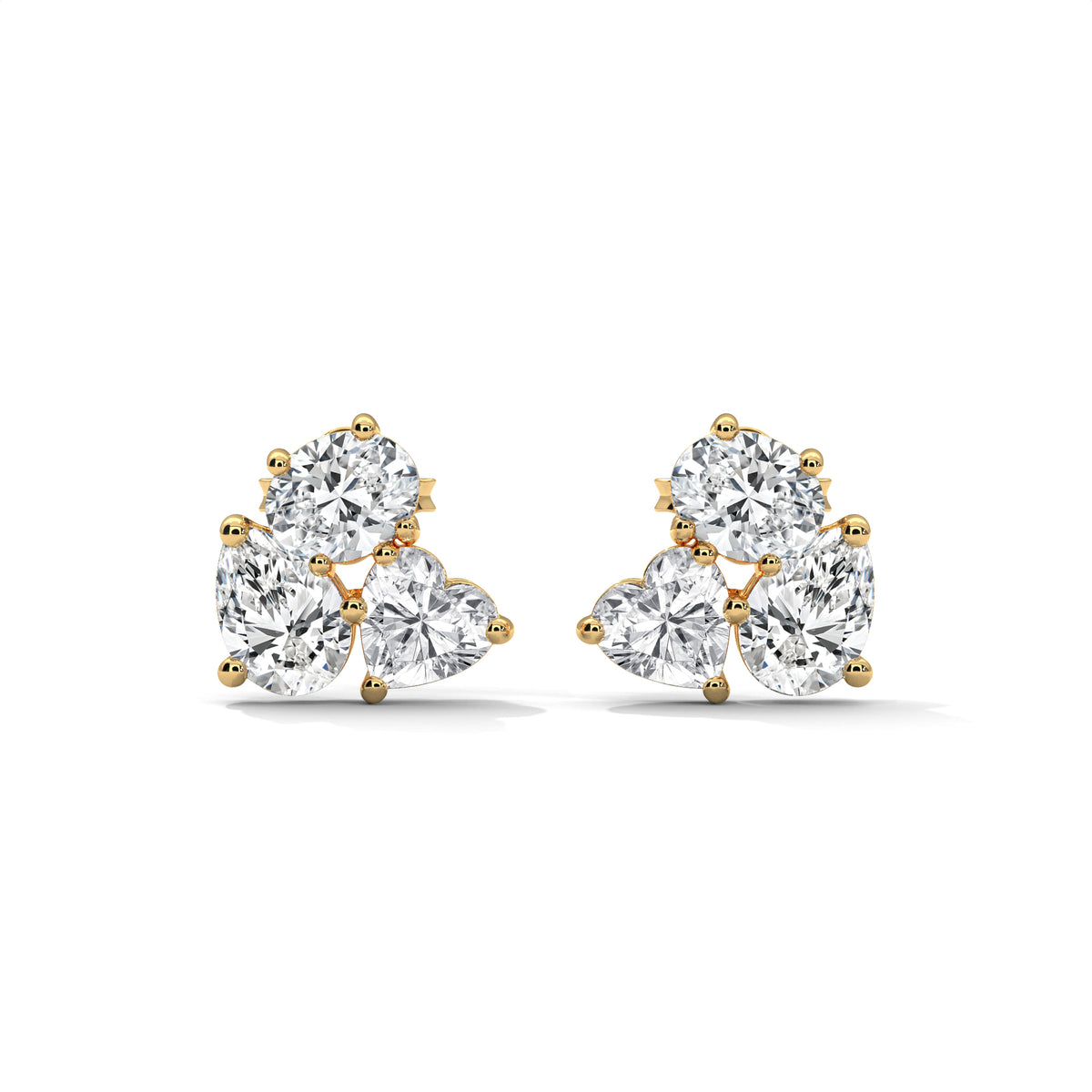 Amour Trinité Lab Grown Diamond Earrings, lifestyle view — Jewelix Atelier