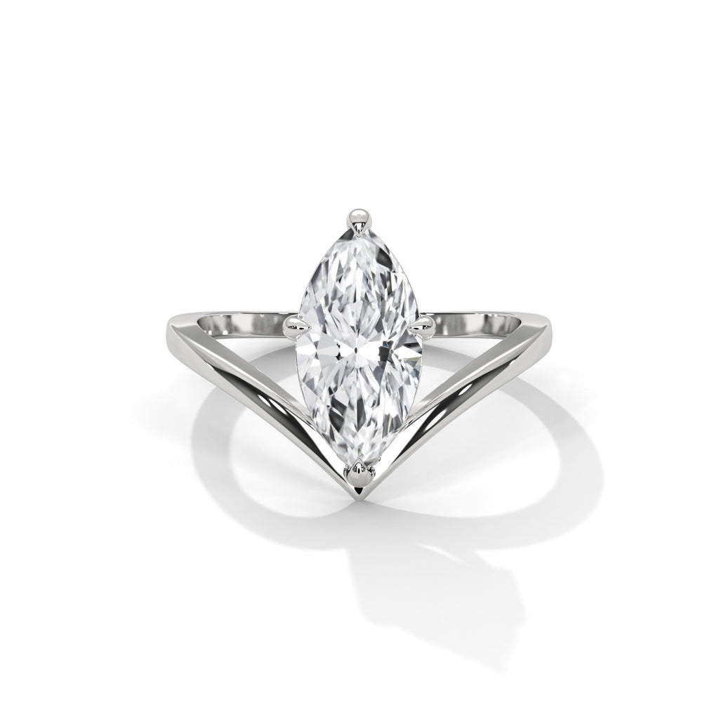 Marquise Cut Solitaire Engagement Ring