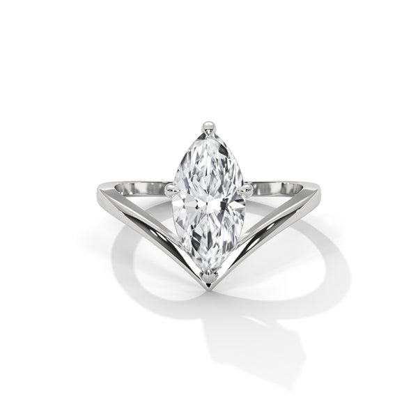Marquise Cut Solitaire Engagement Ring