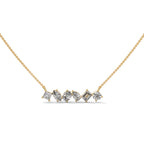 Multi Shape Diamond Bar Pendant