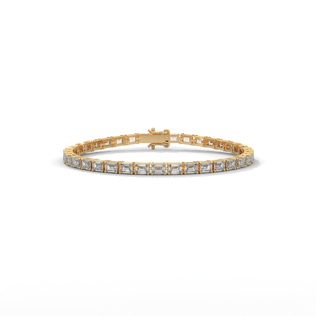 Emerald Cut Diamond Tennis Bracelet