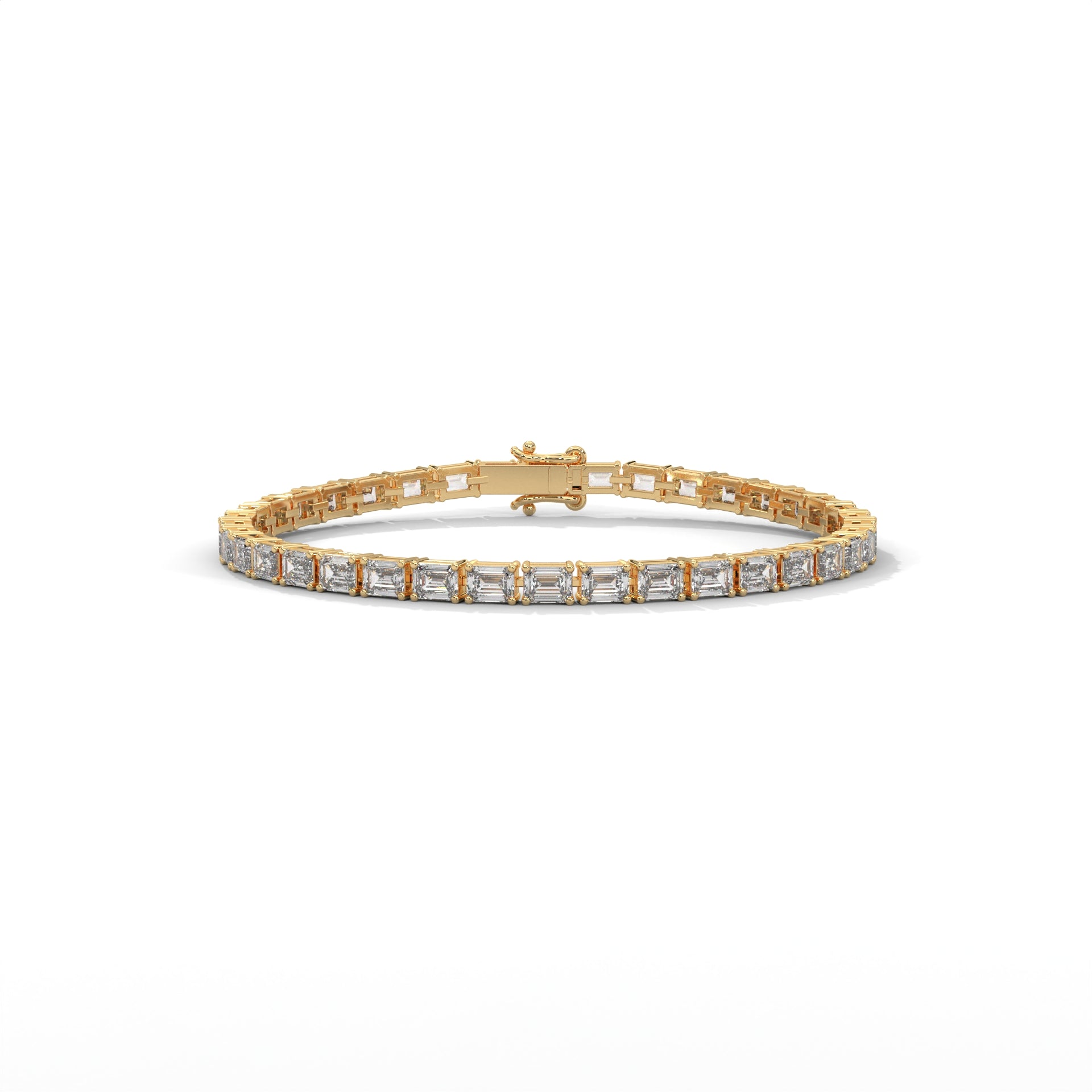 Emerald Cut Diamond Tennis Bracelet