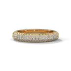 Triple Row Diamond Pavé Band Ring