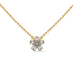 Pear Diamond Floral Pendant