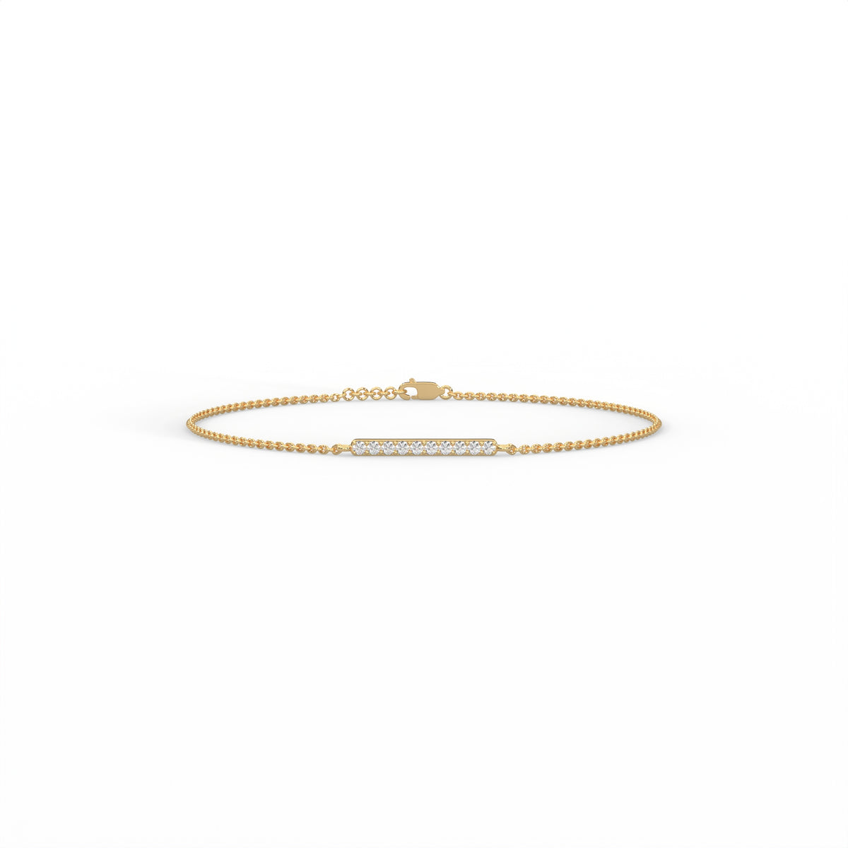 Diamond Bar Station Bracelet, additional photo — Jewelix Atelier