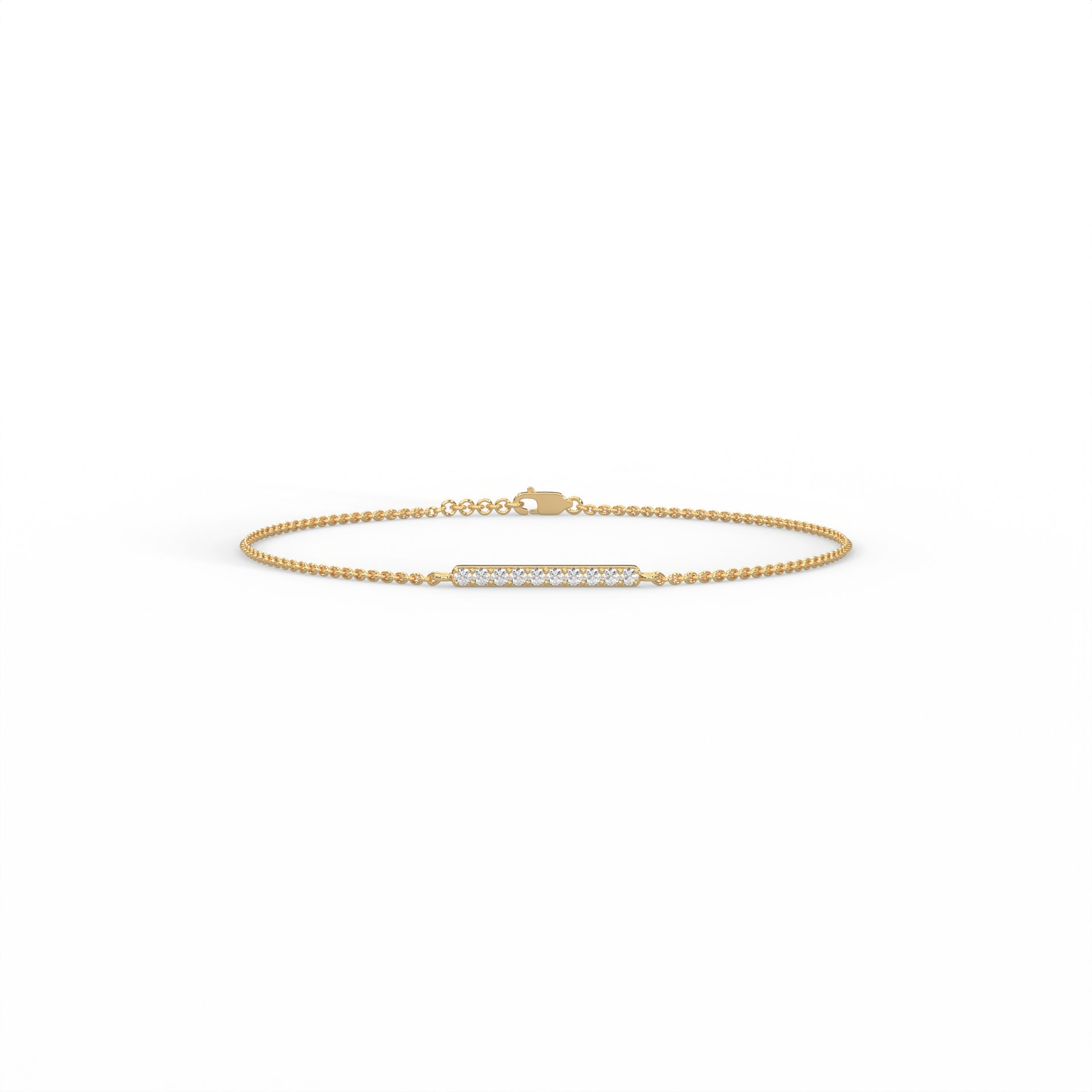 Diamond Bar Station Bracelet