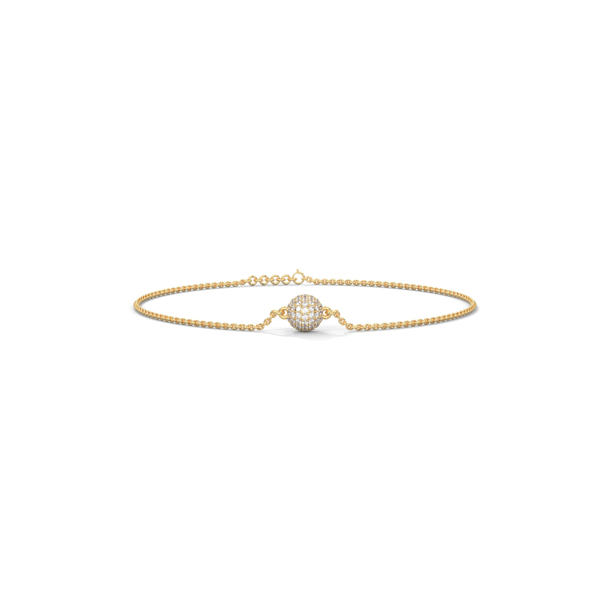 Diamond Pavé Sphere Bracelet, close-up — Jewelix Atelier