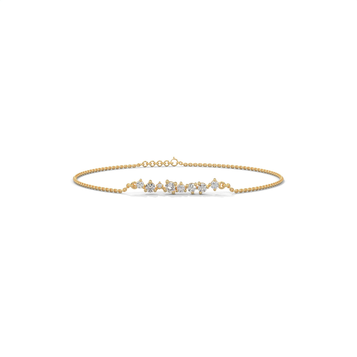 Diamond Bubble Station Bracelet, detail view — Jewelix Atelier