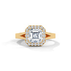 Asscher Cut Diamond Halo Engagement Ring