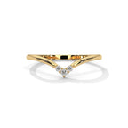 Diamond Chevron Wishbone Ring