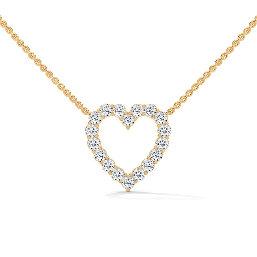 Open Heart Diamond Pendant