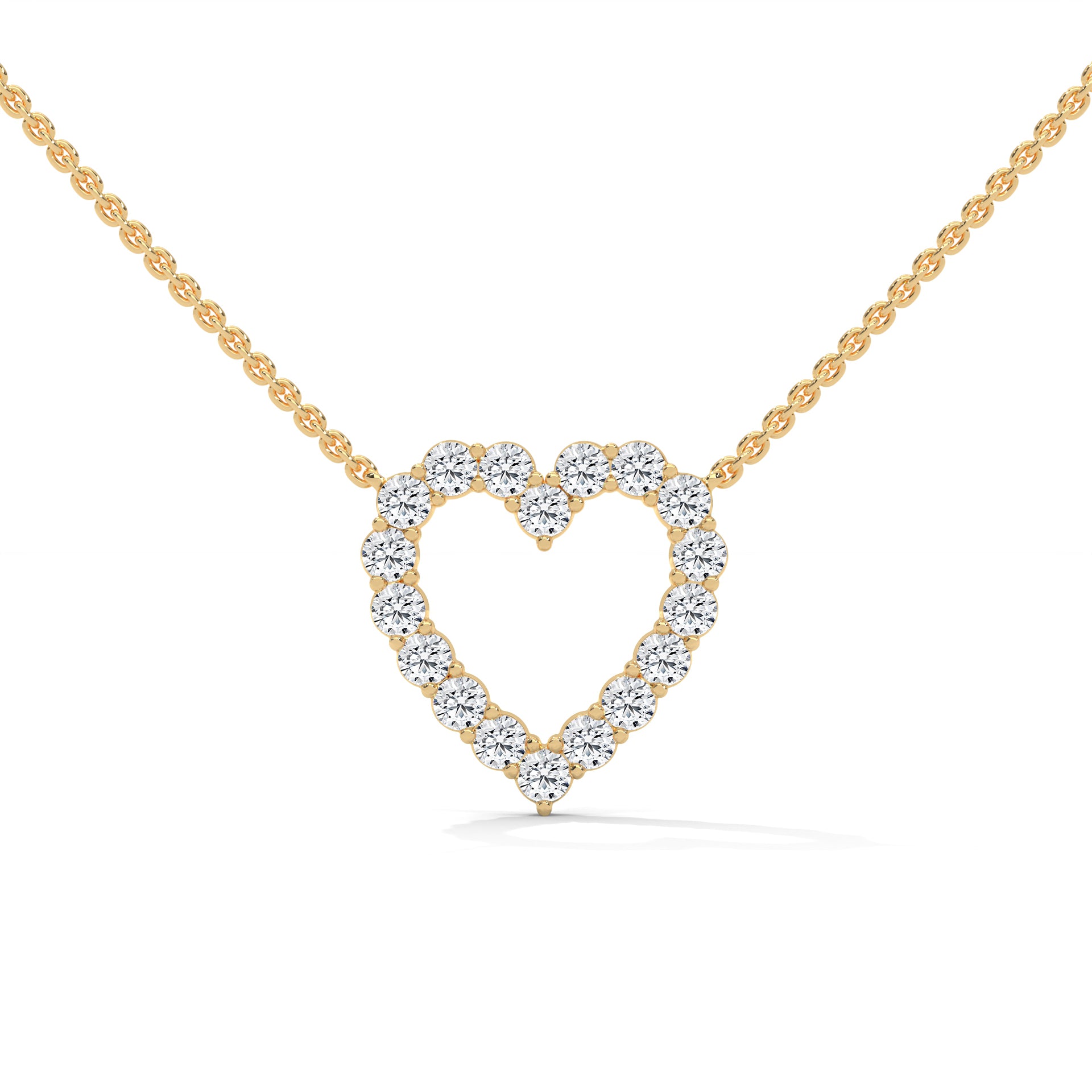 Open Heart Diamond Pendant