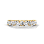 Marquise & Round Diamond Alternating Band Ring