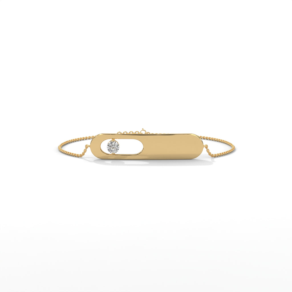 Floating Diamond Bar Bracelet